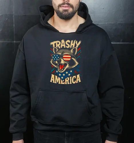 Lustiger Trashy America Waschbär