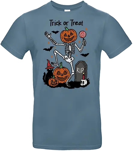 Trick or Treat Dance - Halloween, bat, night, trick or treat, pumpkin, spooky, scary, funny, skeleton, skull, tombstone - Standard T-Shirt