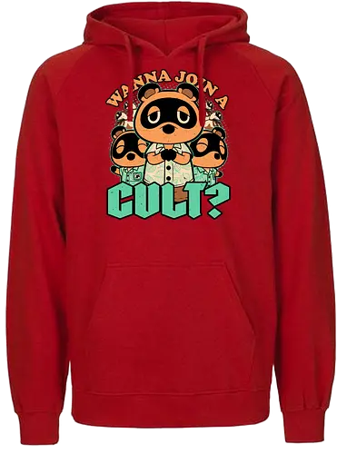 Raccoon Island Cult - Animal, Animals, Cute, Cute Animals, Tanuki, Raccoons, Raccoon, Video Game, Video Games, Game, Games, Dark, Dark Humor, Dark Comedy, Cult, Occult, Occultism, Farming, Adventure, Island, Gaming, Join Me, Join - Fairtrade Hoodie