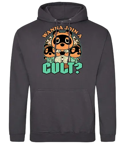 Raccoon Island Cult - Animal, Animals, Cute, Cute Animals, Tanuki, Raccoons, Raccoon, Video Game, Video Games, Game, Games, Dark, Dark Humor, Dark Comedy, Cult, Occult, Occultism, Farming, Adventure, Island, Gaming, Join Me, Join - Standard Hoodie