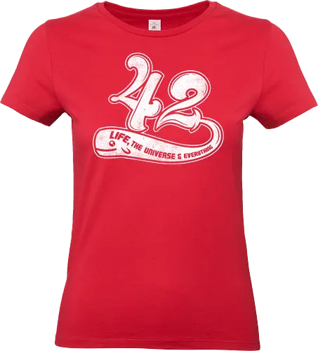 Whale 42 - The guide, hitchhiker's guide to the galaxy, Douglas Adams, 42, hitchhiker, science, whale, question, life - Standard T-Shirt (Women)