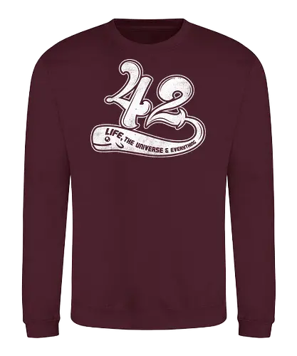 Whale 42 - The guide, hitchhiker's guide to the galaxy, Douglas Adams, 42, hitchhiker, science, whale, question, life - Sweatshirt