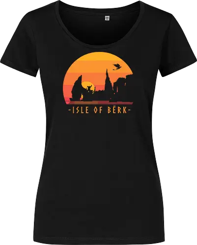 Isle of Berk - dragon, fantasy, for kids, hiccup, httyd, medieval, movies, night fury, retro, Dragon, vintage, vikings - Women T-Shirt