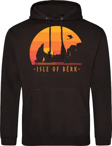 Isle of Berk - dragon, fantasy, for kids, hiccup, httyd, medieval, movies, night fury, retro, Dragon, vintage, vikings - Standard Hoodie