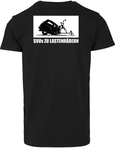 SUVs zu Lastenrädern - Rückenaufdruck