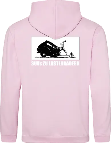 SUVs zu Lastenrädern - Rückenaufdruck