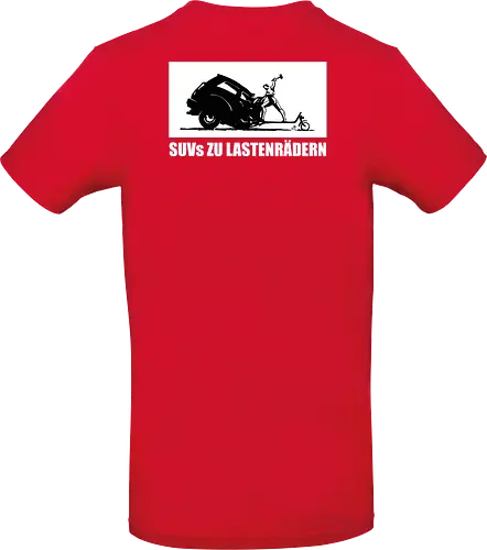 SUVs zu Lastenrädern - Rückenaufdruck