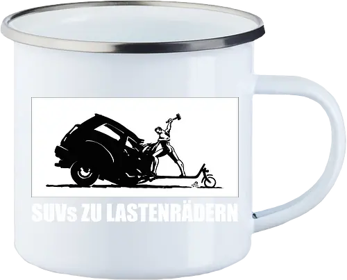 SUVs zu Lastenrädern - Rückenaufdruck