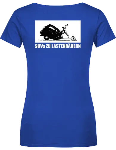 SUVs zu Lastenrädern - Rückenaufdruck