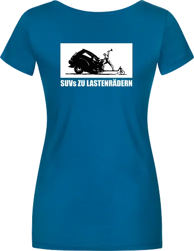 SUVs zu Lastenrädern - Rückenaufdruck