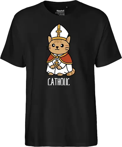 Adorable Catholic Pope Cat Cartoon 