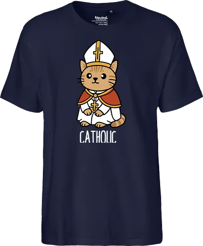 Adorable Catholic Pope Cat Cartoon 