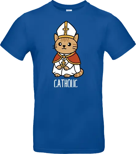 Adorable Catholic Pope Cat Cartoon 