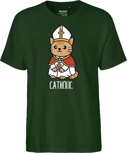 Adorable Catholic Pope Cat Cartoon 