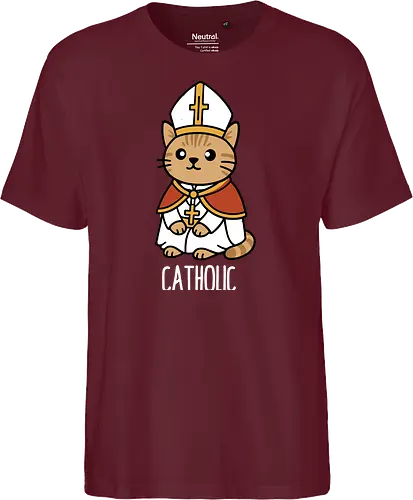 Adorable Catholic Pope Cat Cartoon 