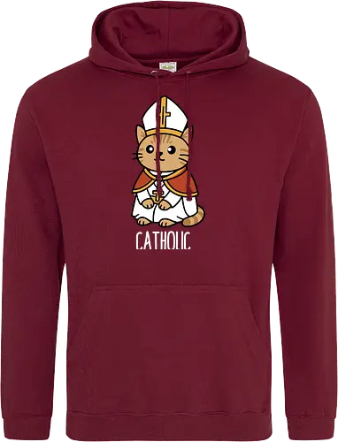 Adorable Catholic Pope Cat Cartoon 