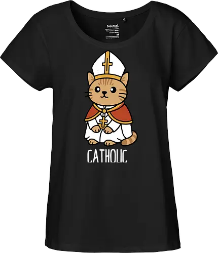 Adorable Catholic Pope Cat Cartoon 