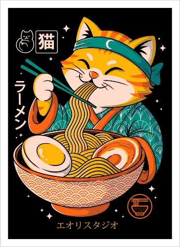 Japanese Ramen Cat
