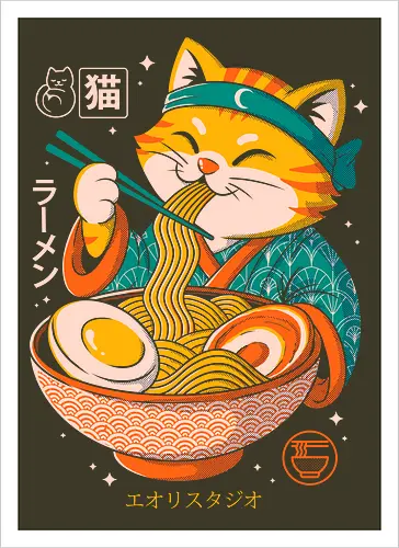 Japanese Ramen Cat