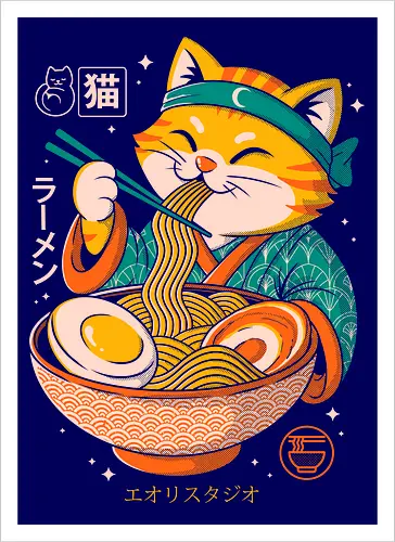 Japanese Ramen Cat