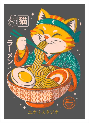 Japanese Ramen Cat