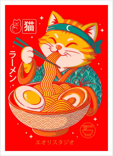 Japanese Ramen Cat