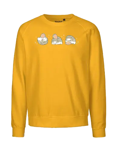 Cute Rain Frogs Strawberry - rain frog, angry frog, grumpy, cute frog, kawaii frog, strawberry, funny, breviceps, cute food, froggy, animal, cartoon, xmorfina - Fairtrade Sweatshirt