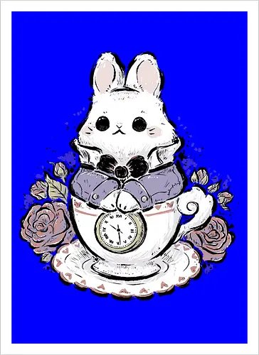 Cute White Rabbit Tea Cup