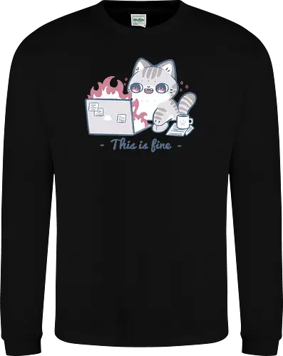 This is fine cat working