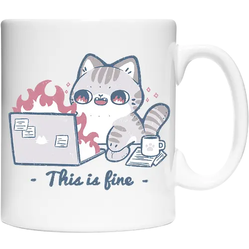 This is fine cat working