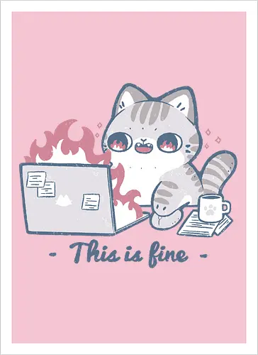 This is fine cat working