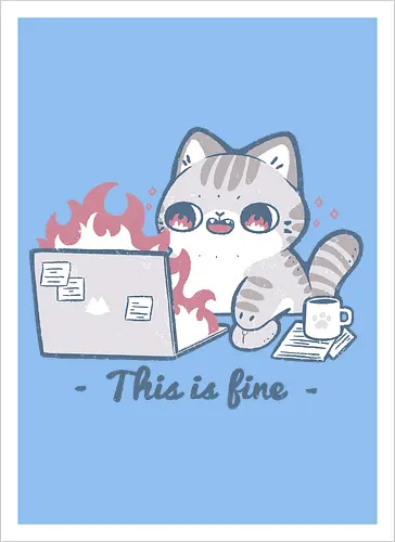 This is fine cat working