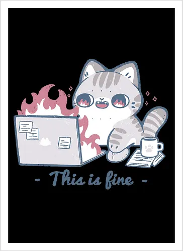 This is fine cat working