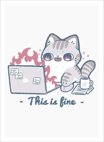 This is fine cat working