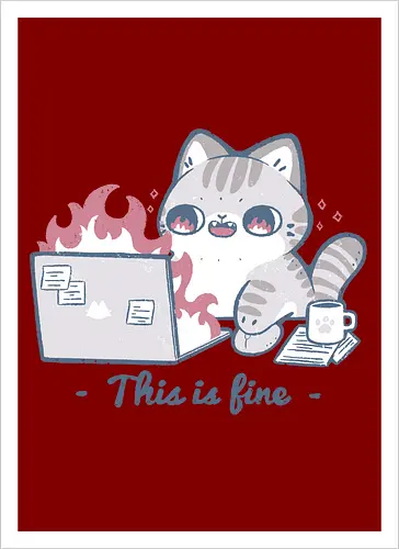 This is fine cat working