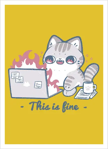 This is fine cat working