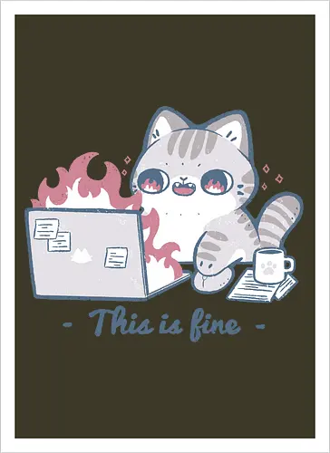 This is fine cat working