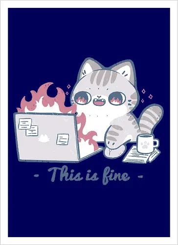 This is fine cat working