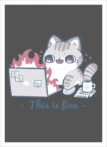 This is fine cat working