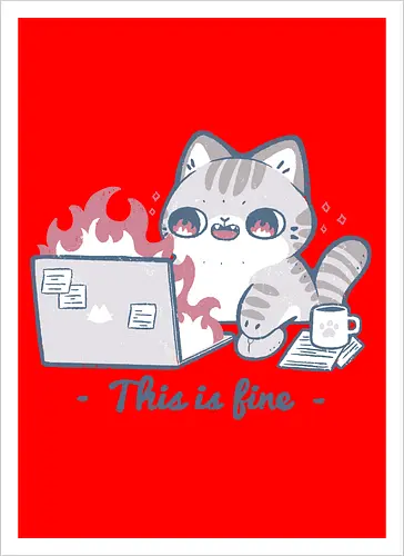 This is fine cat working