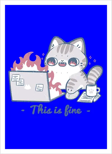 This is fine cat working