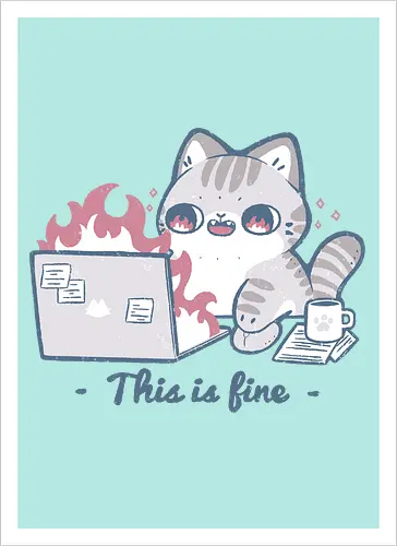 This is fine cat working