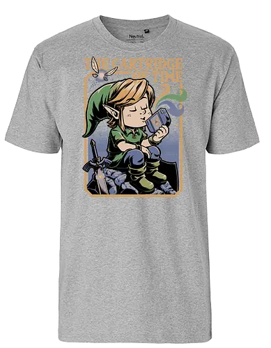 Vintage Game Music Elf - Retro Vintage, Vintage, Vintage Games, Retro, Retro Advertising, Retro Gamer, Retro Gaming, Retro Cartoon, Cartoon, Legend, The Legend Of Zelda, Princess, Hero of Time, Ocarina, Video, Video Games, Classic Video Game, Fairy, Cartridges, Music, Musical, Musician, Fantasy, Adventure - Fairtrade T-Shirt