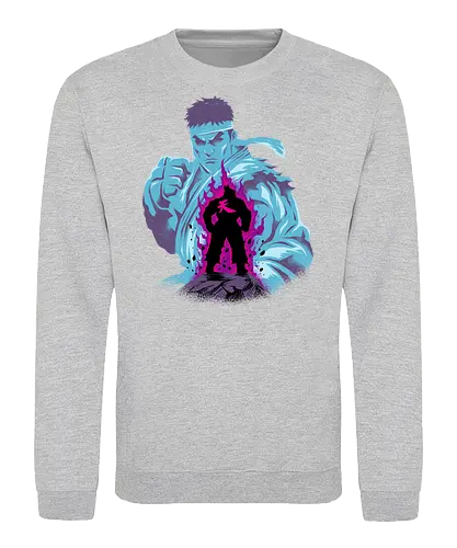 fighting the demon  - streetfighter, akuma, mbison, ryu, ken, fighter, game, 80s, cool, attack, versus - Sweatshirt