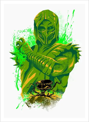 poison master  - mortalkombat, ice, freeze, subzero, scorpion, reptile, fighter, 80s, game, versus, arcade - Artprint