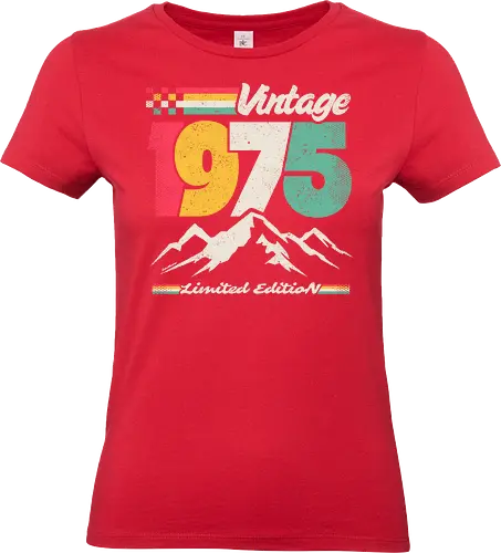 Retro Vintage 1975 - Limitierte Auflage - 1975, 80er, Ästhetisch, Jahrestag, Geburtstagsgeschenk, Geboren 1975, Lustig, Geschenk, Illustration, Limitierte Auflage, Hergestellt 1975, Retro, Retro-T-Shirt, Vintage, Vintage-T-Shirt - Standard T-Shirt (Women)