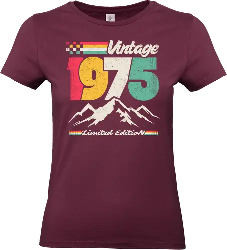 Retro Vintage 1975 - Limitierte Auflage - 1975, 80er, Ästhetisch, Jahrestag, Geburtstagsgeschenk, Geboren 1975, Lustig, Geschenk, Illustration, Limitierte Auflage, Hergestellt 1975, Retro, Retro-T-Shirt, Vintage, Vintage-T-Shirt - Standard T-Shirt (Women)