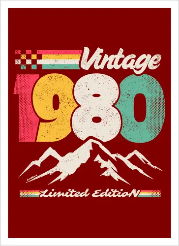 Retro Vintage 1980 - Limitierte Auflage