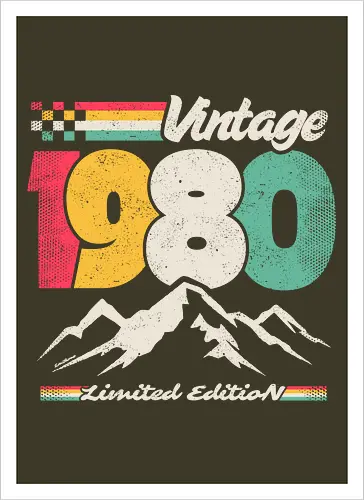 Retro Vintage 1980 - Limitierte Auflage