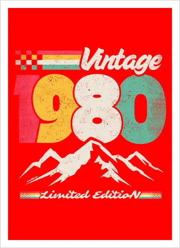 Retro Vintage 1980 - Limitierte Auflage
